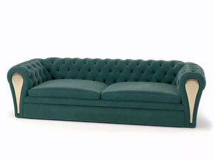 MAYFAIR - 3 seater tufted leather leisure sofa _ Turri