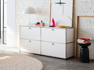 USM HALLER - Modular steel sideboard with flap doors _ USM