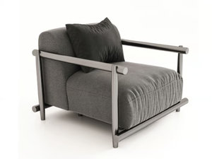 DAVOS - Fabric garden armchair with armrests _ Unopiù