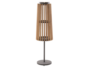 SOLARE - Solar powered teak floor lamp _ Unopiù