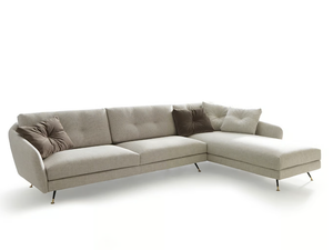 DUKE - Sectional fabric sofa with chaise longue _ VALENTINI