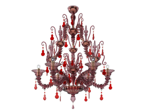 DIAMANTEI - Blown glass chandelier _ VENINI