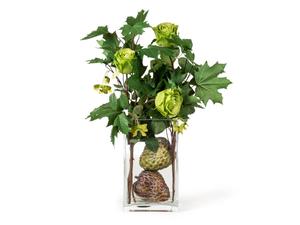 ETERNITY CANADIAN ROSES - Floral composition with glass vase _ VGnewtrend