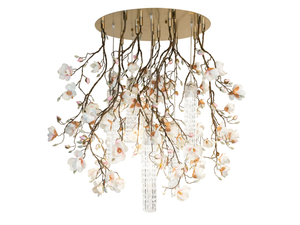 FLOWER POWER MAGNOLIA ROUND - LED Murano glass ceiling lamp _ VGnewtrend