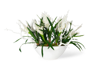 SHIP BROMELIA - Floral composition with ceramic vase _ VGnewtrend