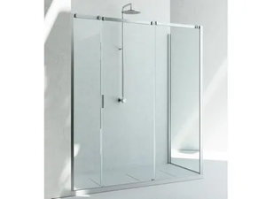 SERIE 8000 C3+CG - Corner crystal shower cabin with sliding door _ VISMARAVETRO