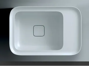 CAMEO - Inset rectangular ceramic washbasin _ Valdama