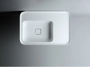 CAMEO - Countertop and wall-hung ceramic washbasin with overflow _ Valdama