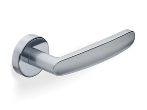 H1043 ALCINA - Metal door handle on rose _ Valli