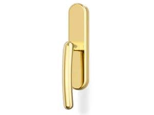 H163 SARISSA - Brass window handle on back plate _ Valli