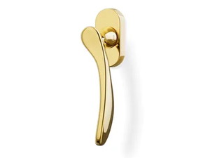 H198 MIZAR - Brass window handle on rose _ Valli