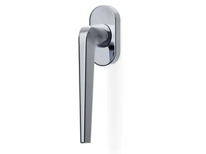 H348 DC - Brass window handle on rose _ Valli