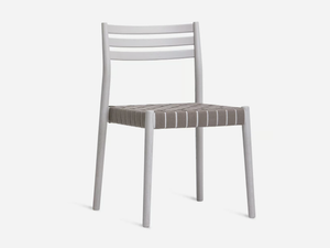 BOGART - Stackable wooden chair with elastic textile seat _ Vergés