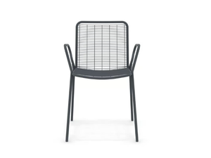 ROMA - Stackable metal garden chair with armrests _ Vermobil