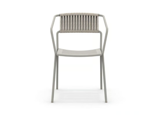 SLOT - Stackable metal garden chair with armrests _ Vermobil