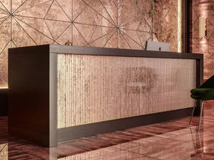 Glass reception desk - Glass reception desk _ Vetrocolor