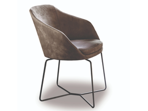 9400 RIBBON - Fabric or letaher chair with armrests _ Vibieffe