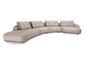 HOLDEN - Curved leather sofa _ Visionnaire