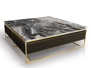 BANNER - Low marble coffee table for living room _ Visionnaire