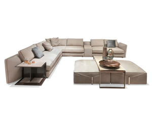 BASTIAN - Corner sectional leather sofa _ Visionnaire