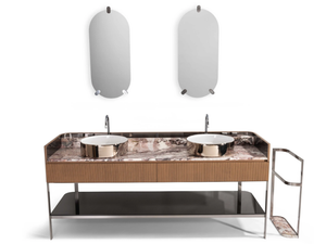 KOBOL - Double marble console sink _ Visionnaire