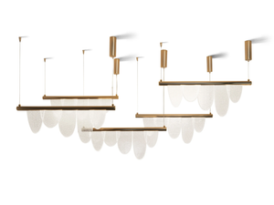 PARADE - Adjustable steel and glass pendant lamp _ Visionnaire