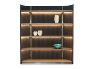 LEONARDO - Open bookcase with built-in lights _ Visionnaire