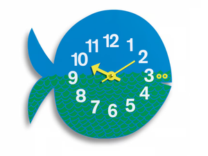 FERNANDO THE FISH - Wall-mounted plywood kids clock _ Vitra