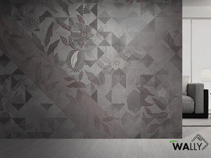 GRACE - Fire retardant washable nonwoven wallpaper with floral pattern _ WALLYART