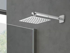 QUADRO - Wall-mounted square overhead shower with arm _ WEISS-STERN