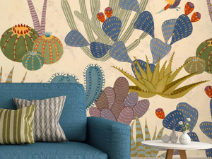 C'È VITA NEL DESERTO - Tropical wallpaper, PVC free, eco, washable _ WallPepper®/Group