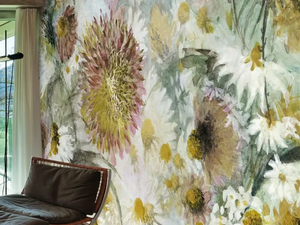 WILD FLOWERS - Oriental wallpaper, eco-friendly, PVC free and washable _ WallPepper®/Group