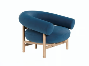 LOOP - Upholstered fabric armchair with armrests _ Wewood