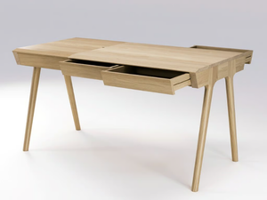 METIS - Solid wood writing desk with drawers _ Wewood