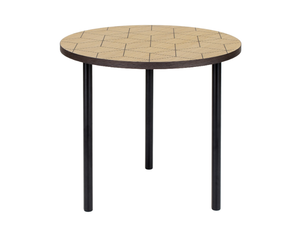 ARTY TRIANGLE - Round wood veneer coffee table _ Woodman