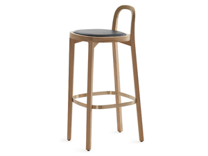 SIRO - English oak stool with integrated cushion _ Woodnotes