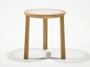 SINI Q45 - Round teak garden side table _ YAAZ