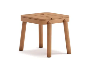 UZ - Low teak garden stool _ YAAZ