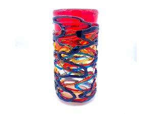 CHROMA TUBE RED - Handmade Murano glass vase _ YourMurano