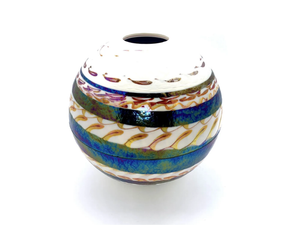 KENYA ROUND - Handmade Murano glass vase _ YourMurano