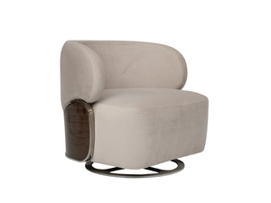 KAILAS - Swivel fabric armchair with armrests _ ZEBRANO