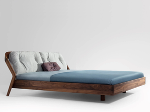 FRIDAY NIGHT - Wooden bed with upholstered headboard _ ZEITRAUM