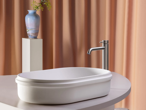 RISE - Countertop oval single Cristalplant® washbasin _ ZUCCHETTI