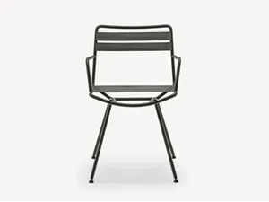 DAN Outdoor 2074 - Steel garden chair with armrests _ Zanotta