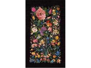 GARDEN OF EDEN MINIATURE 1 - Rectangular wool rug with floral pattern _ Zollanvari