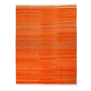 Orange Kilim Wool Rug