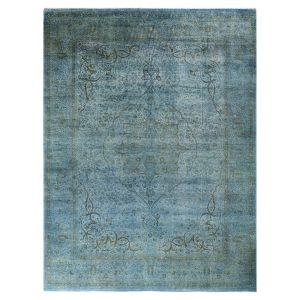 Teal Overdyed Wool Rug