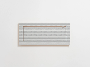 FLÄPPS 60x27x1 - WATERCOLOR STRIPES - Folding plywood wall shelf _ ambivalenz