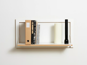 FLÄPPS 80x40x1 - WHITE - Plywood bookcase _ ambivalenz