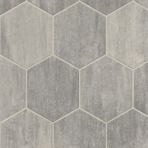 CushionStep | B3390Stone Hex Vinyl Sheet - Meadow Mist